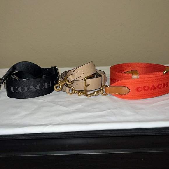 3 (THREE) authentic COACH Shoulder Straps (new condition)  *selling as lot* - Picture 1 of 4